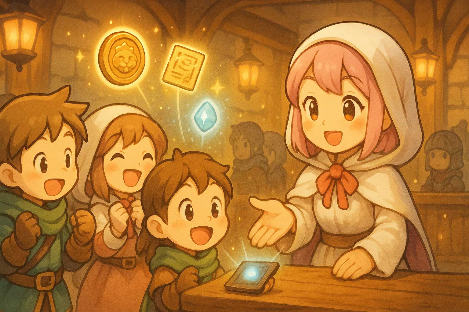 三つの証を授与するシーン