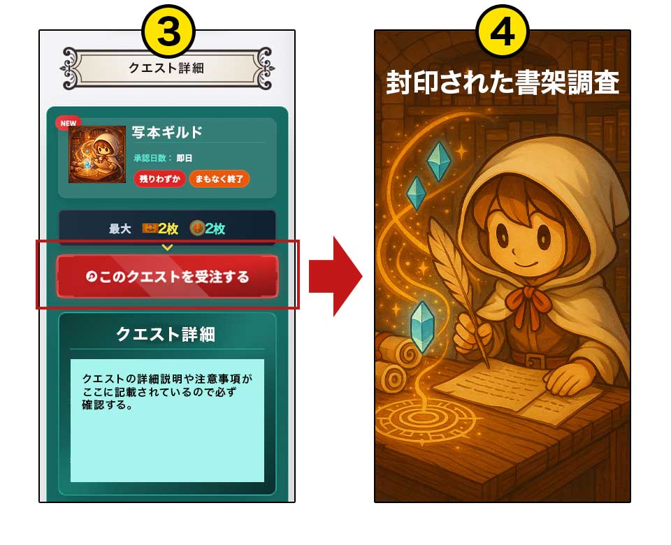 クエスト詳細画面