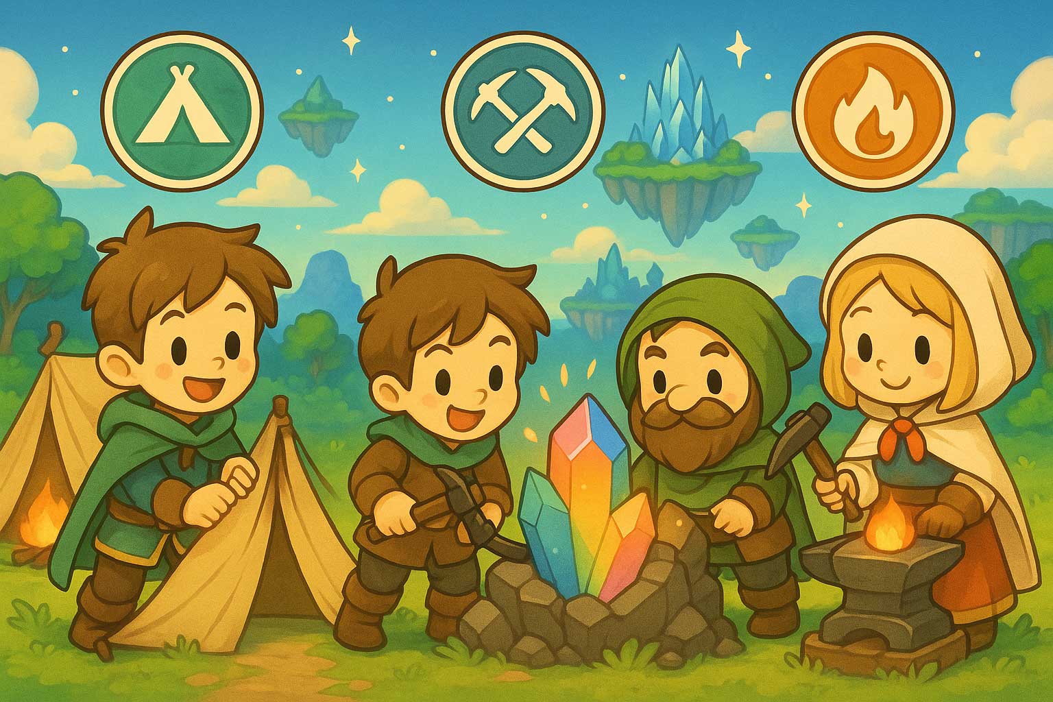 開拓・採掘・精錬の3クエストピクト